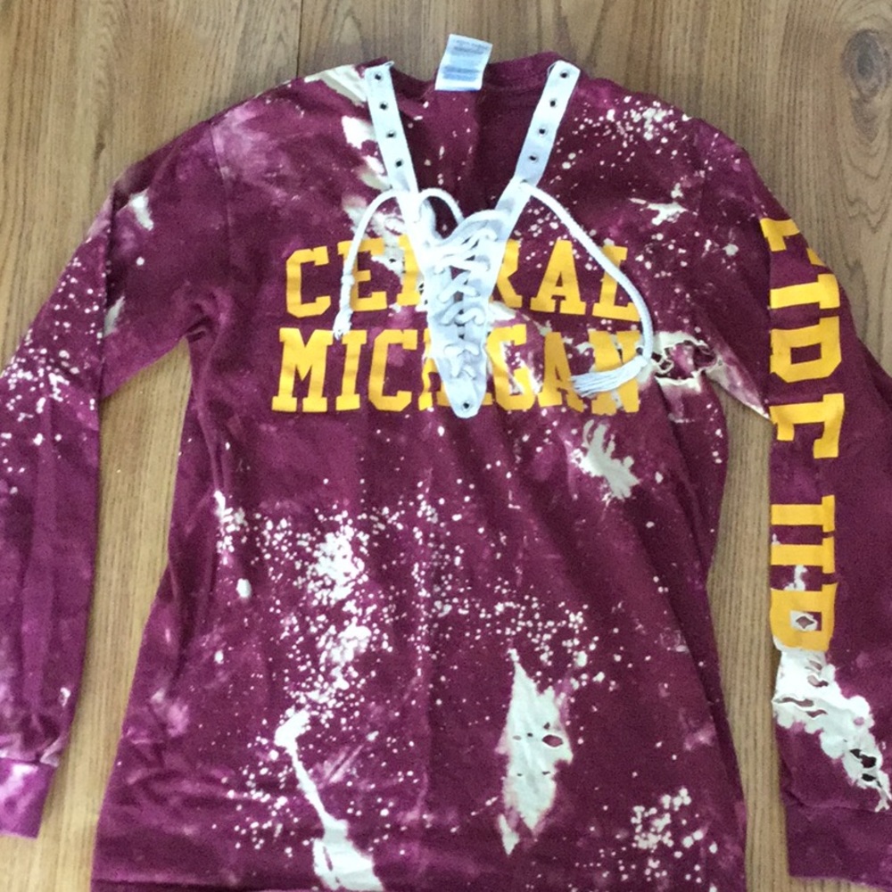 CMU Jersey Style “Fire Up” Long Sleeve